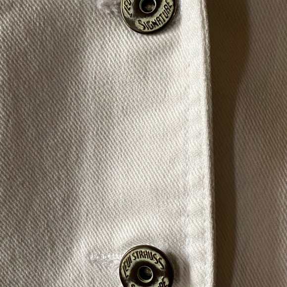 🇨🇦🇨🇦🇨🇦Levi’s  White Denim Blazer Jacket size M 🇨🇦🇨🇦🇨🇦 - Picture 4 of 10